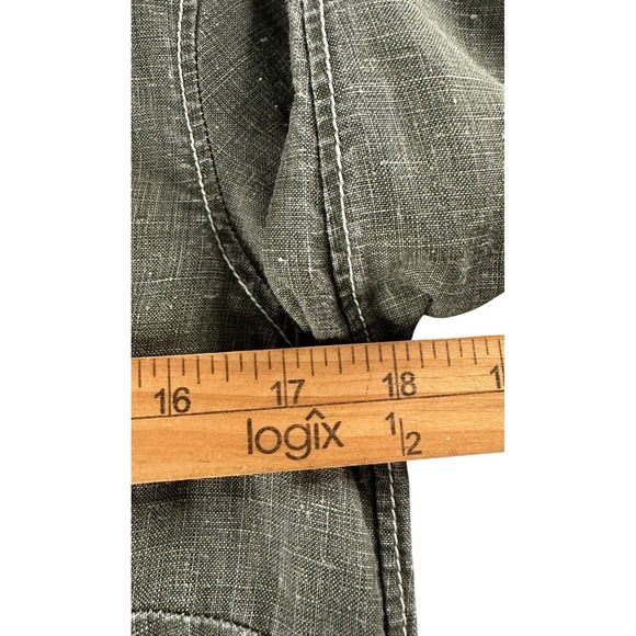 Tommy Bahama Shirt Womens XS Linen Coastalina Long Sleeve Button Up Green - Picture 10 of 16